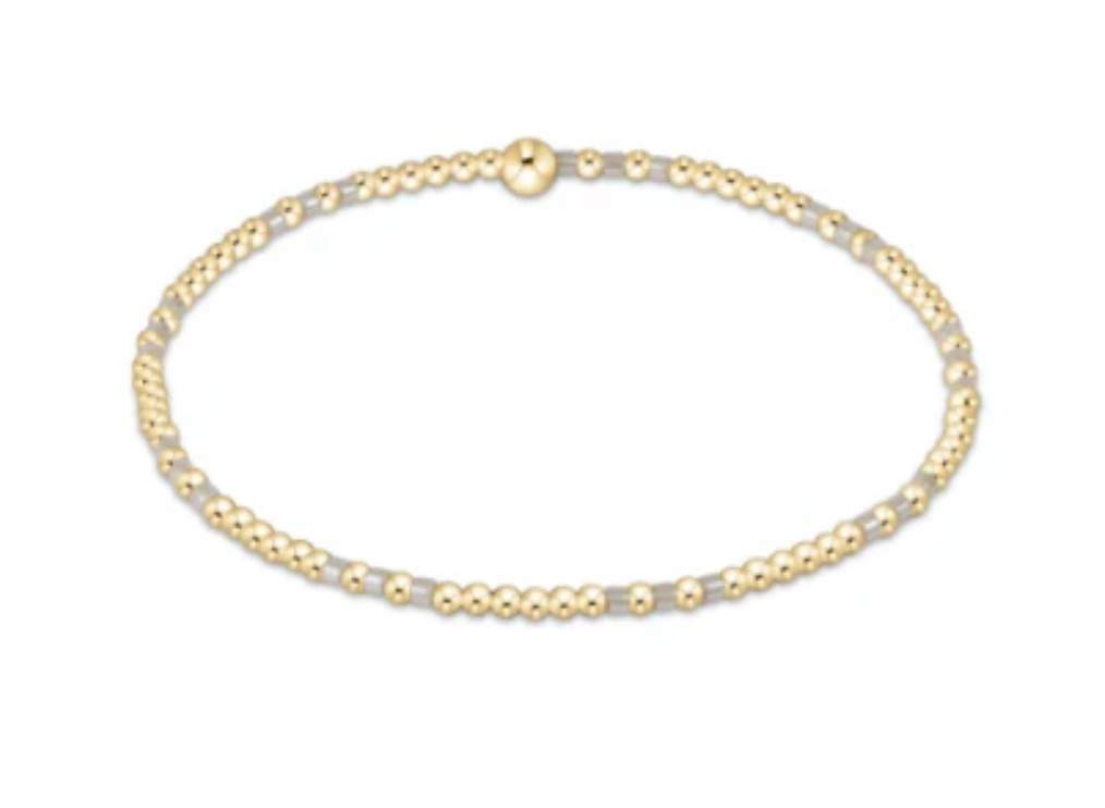 hope joy pattern 2mm bead bracelet milkshake