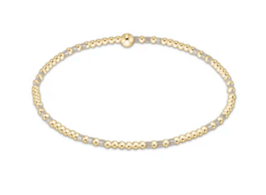 hope joy pattern 2mm bead bracelet milkshake