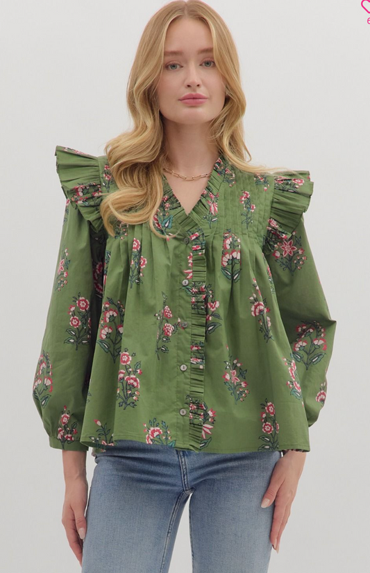 mary margaret floral blouse