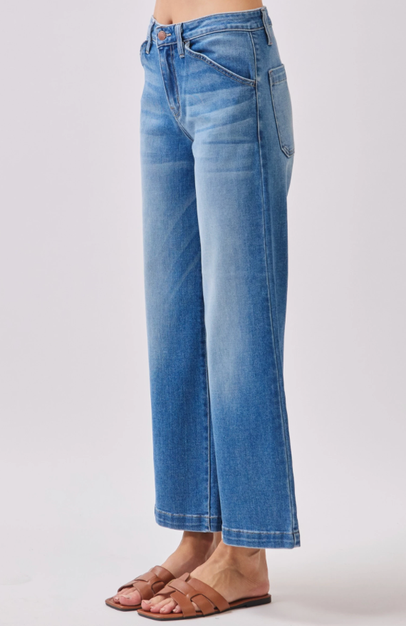 genoa slant pocket crop jean
