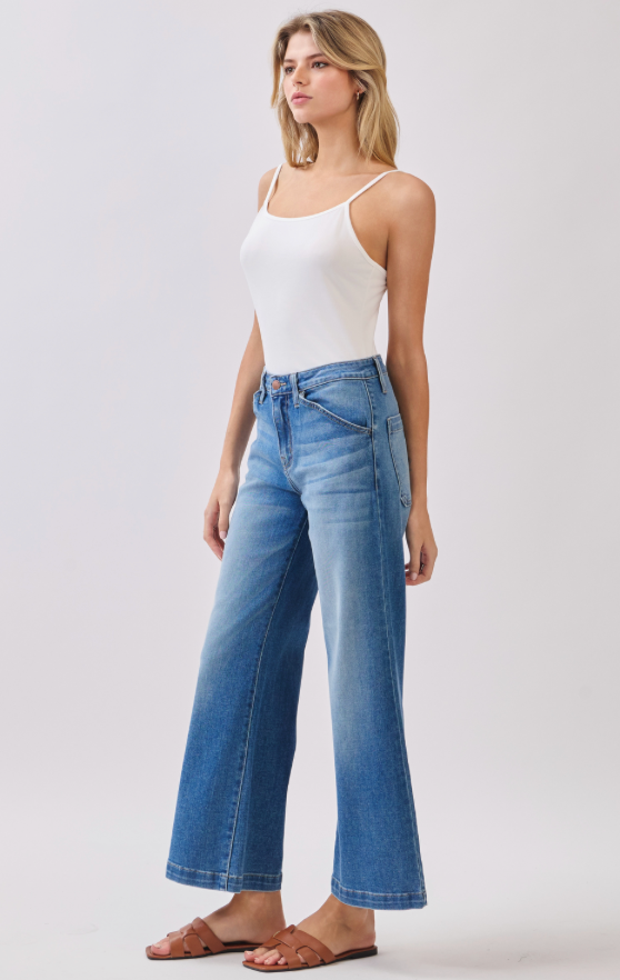 genoa slant pocket crop jean