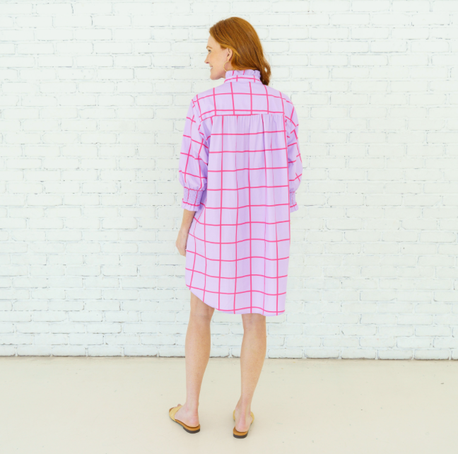 kimberly park dress lavender and red