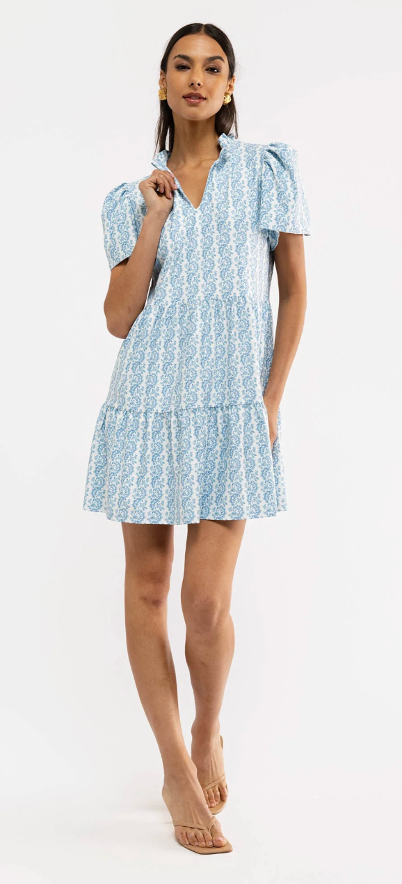 navy dress marigold twist