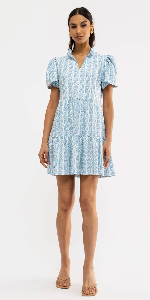 navy dress marigold twist