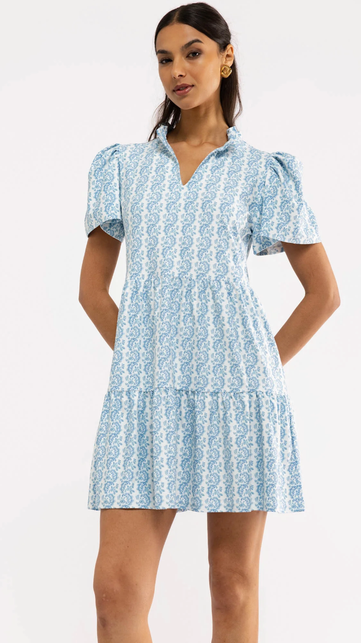 navy dress marigold twist