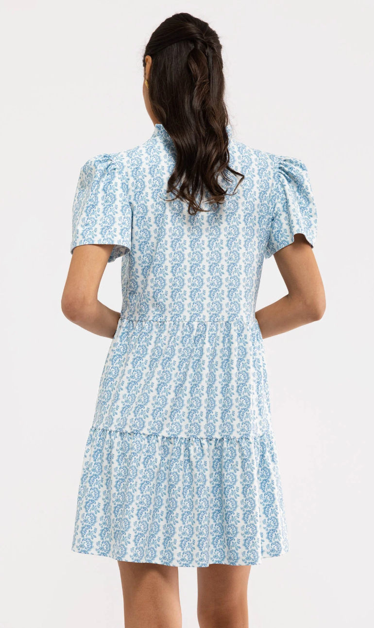 navy dress marigold twist