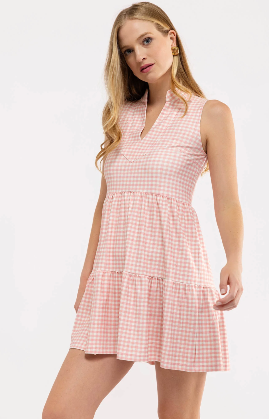 tatum dress pink gingham