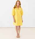 sloane dress yellow stripe