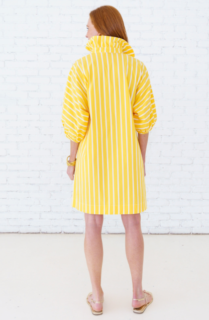 sloane dress yellow stripe