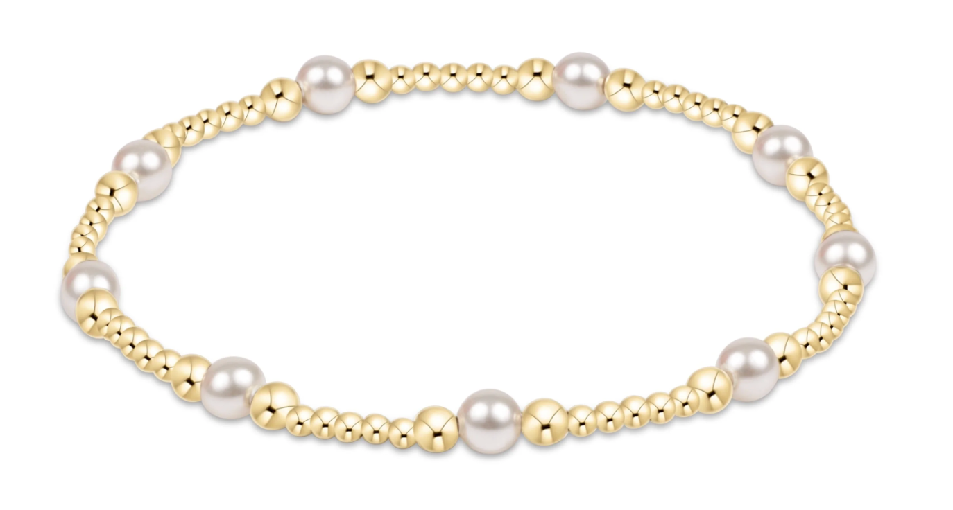 purpose pearl 4mm gold bracelet