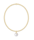 classic gold 2mm bracelet classic pearl 8mm charm