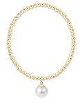 classic gold 3mm bracelet classic pearl 10 mm charm