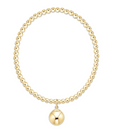 classic gold 3mm bracelet classic gold 10 mm charm