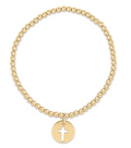 classic gold 3mm bracelet blessed gold disc