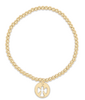 classic gold 3mm bracelet guardian angel gold disc