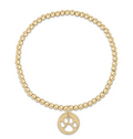 classic gold 3mm bracelet paw print gold
