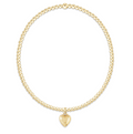 classic gold 2mm bracelet love plush small gold charm