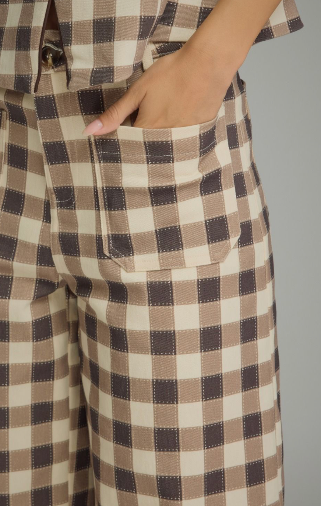 elodie plaid pants