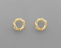 twisted circle studs