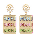 mahjong earrings