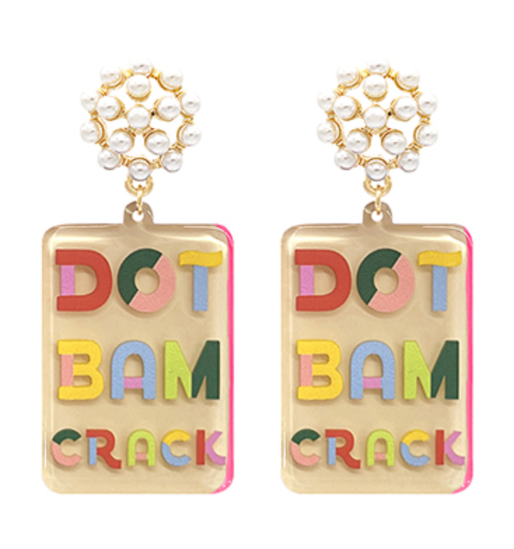 mahjong earrings