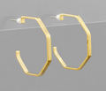 polygon gold hoops