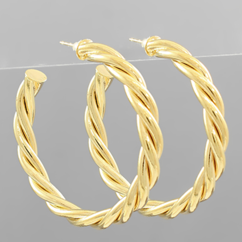 2" twisted hoops