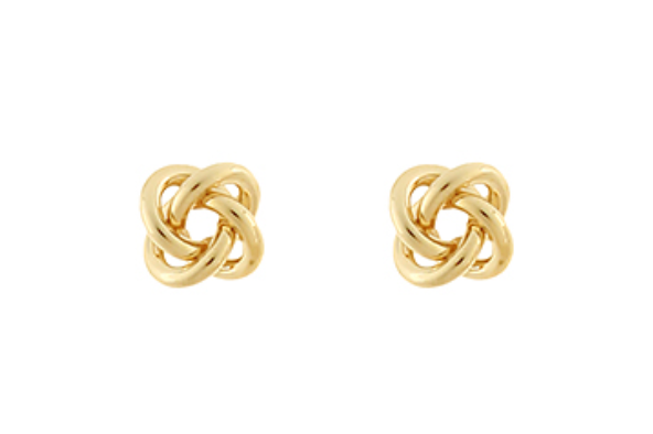 twisted ring stud earrings