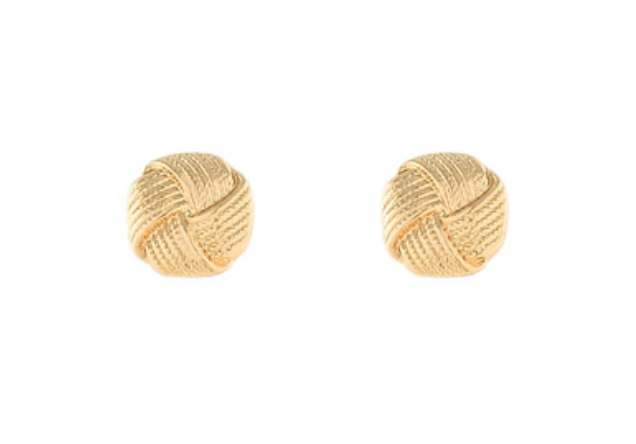 rounded square textured stud earrings