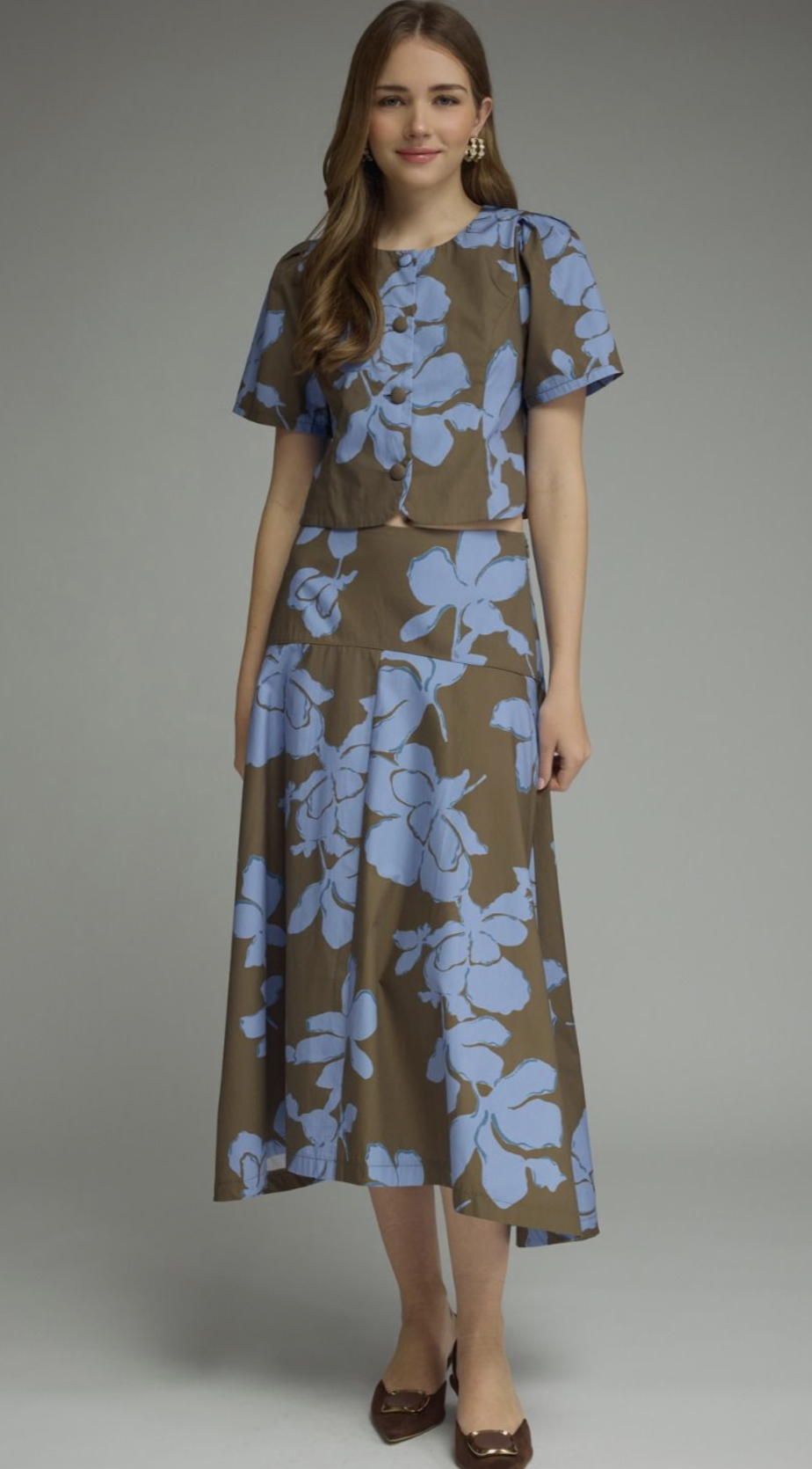 luna floral skirt