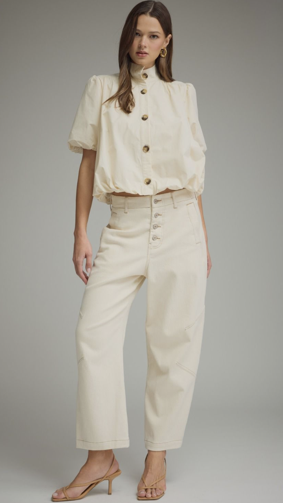 nova bubble hem blouse