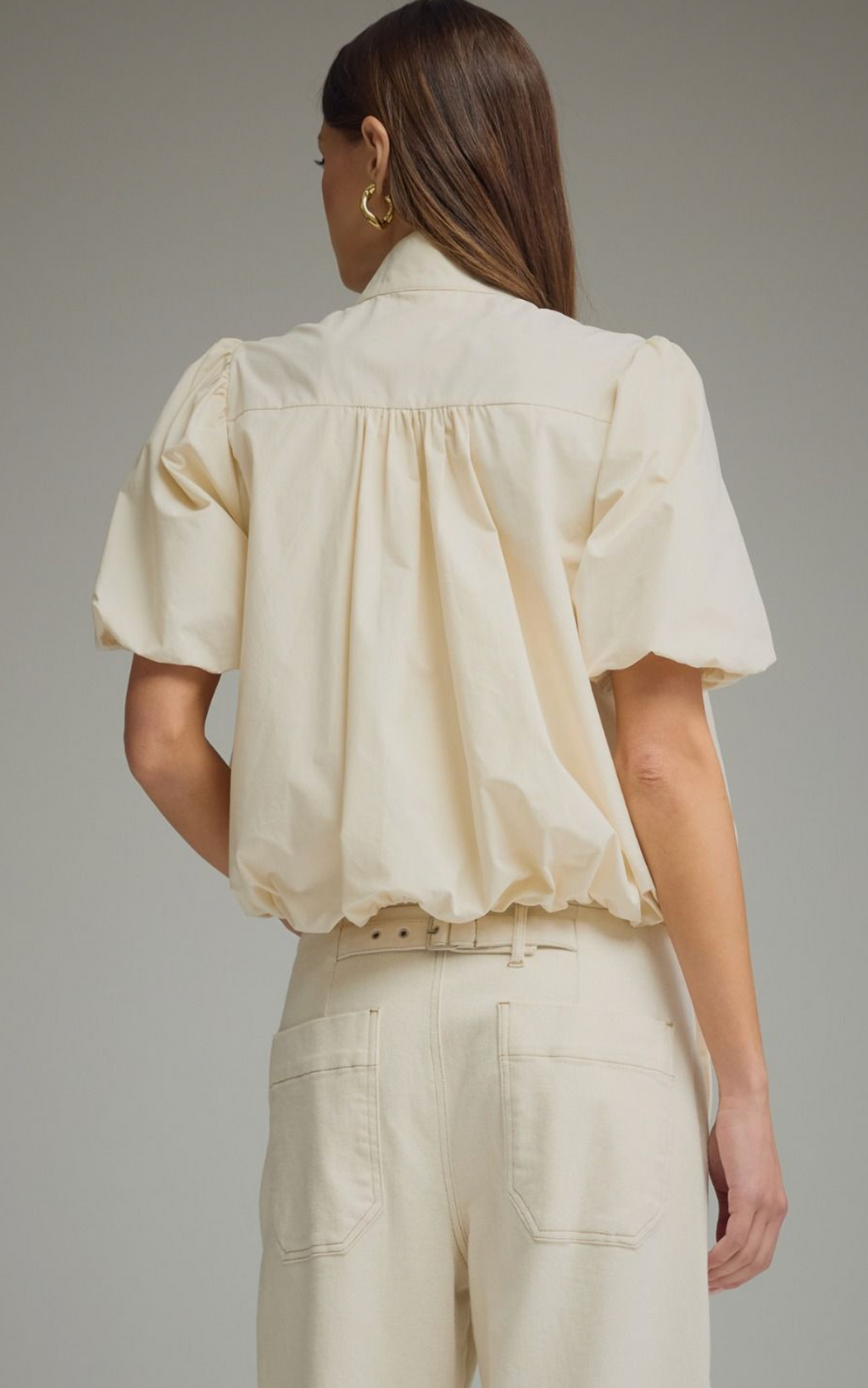 nova bubble hem blouse