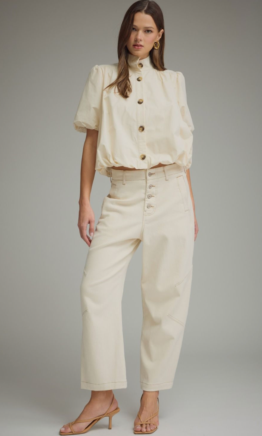 nova bubble hem blouse