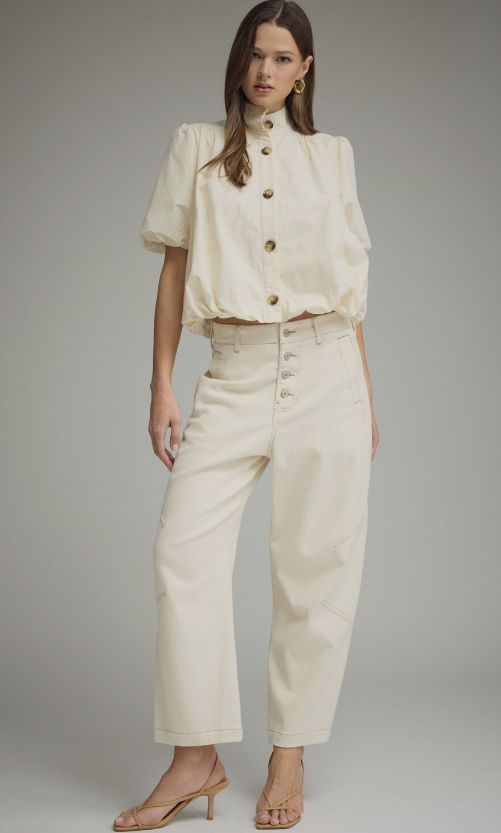 nova bubble hem blouse