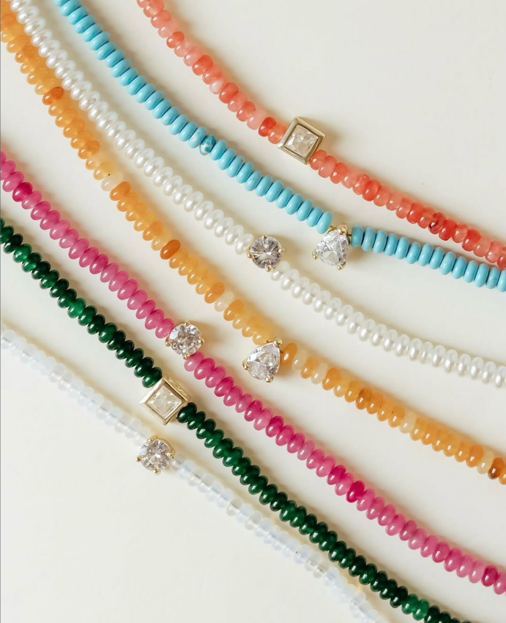 simplistic rondelle beaded necklace