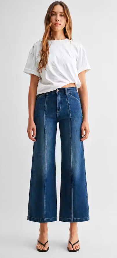 paola wide leg with seam lines