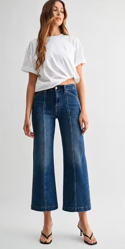 paola wide leg with seam lines