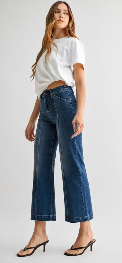paola wide leg with seam lines