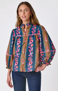 worth blouse tapestry stripe