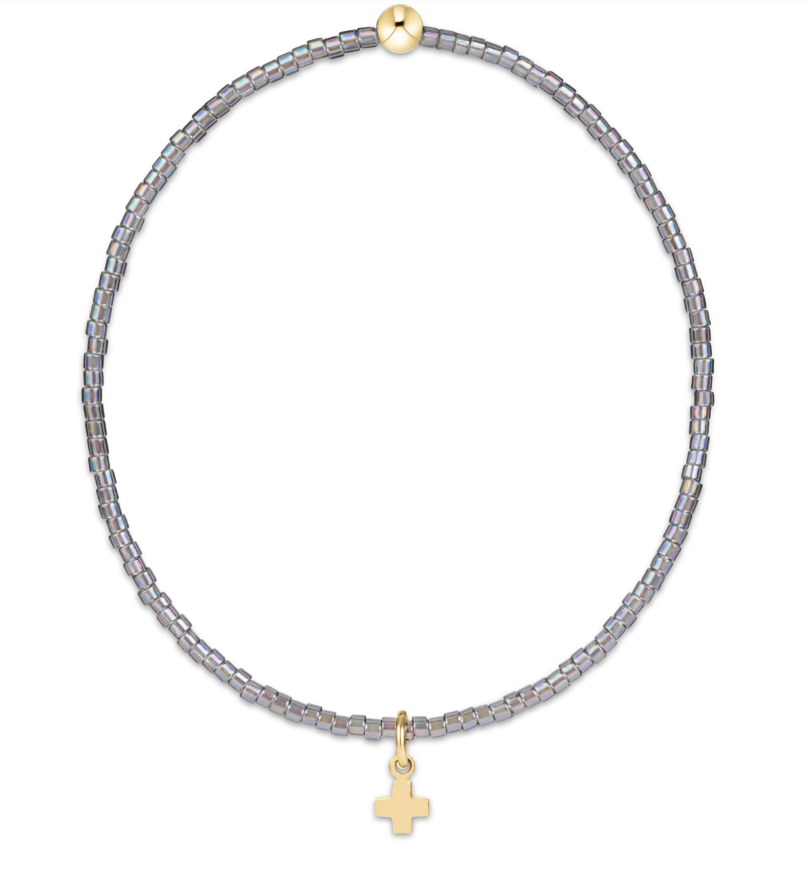 hope classic morning mist bracelet signature cross small gold charm