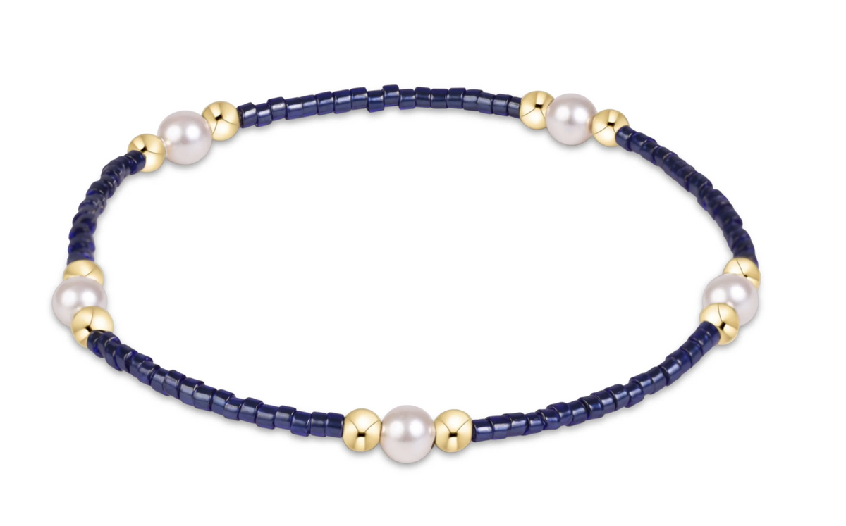 hope purpose pearl bracelet navy