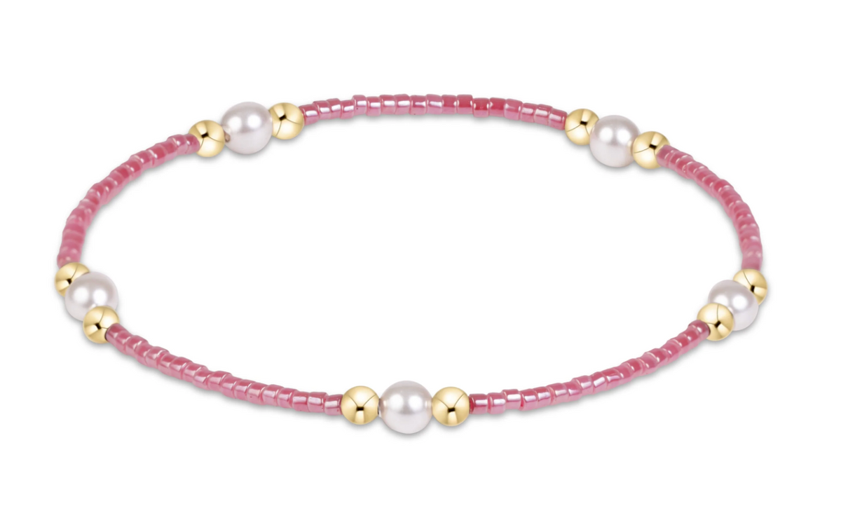 hope purpose pearl bracelet pink champagne
