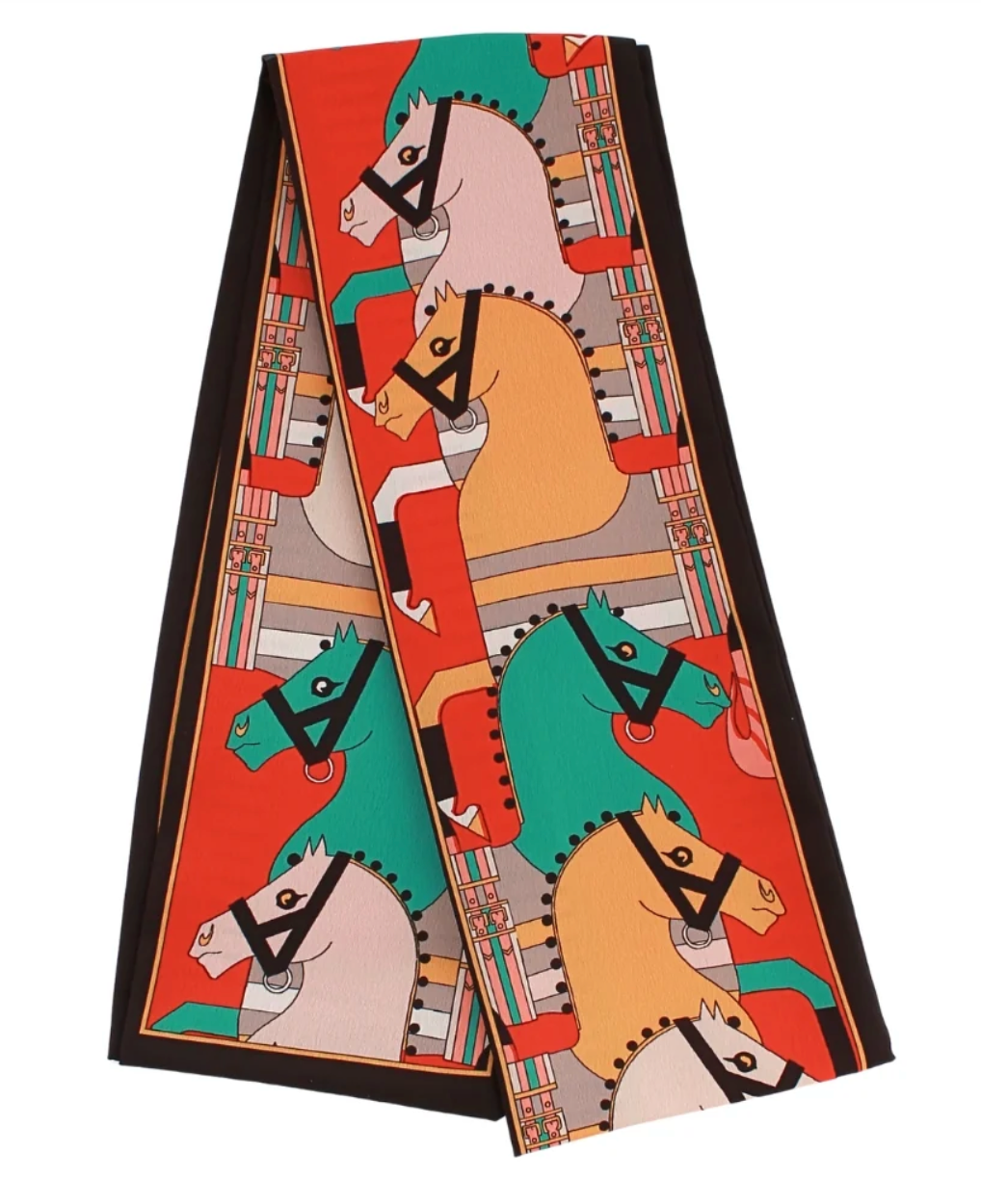 multi print narrow scarf