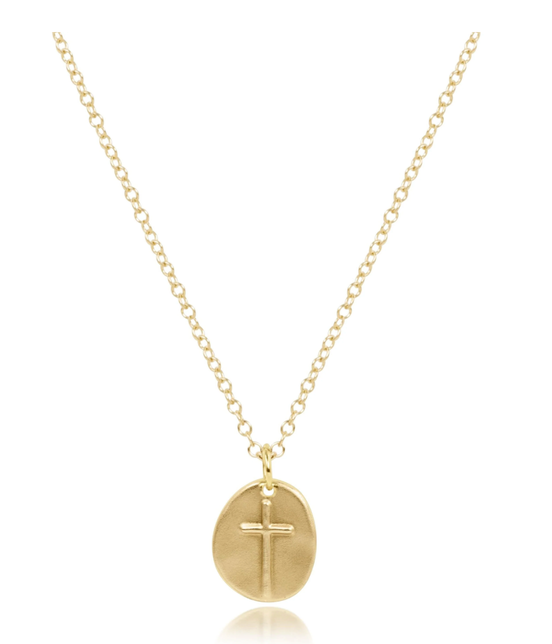 16" necklace gold - inspire small gold disc