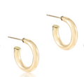 round gold 1" post hoop 4mm smooth