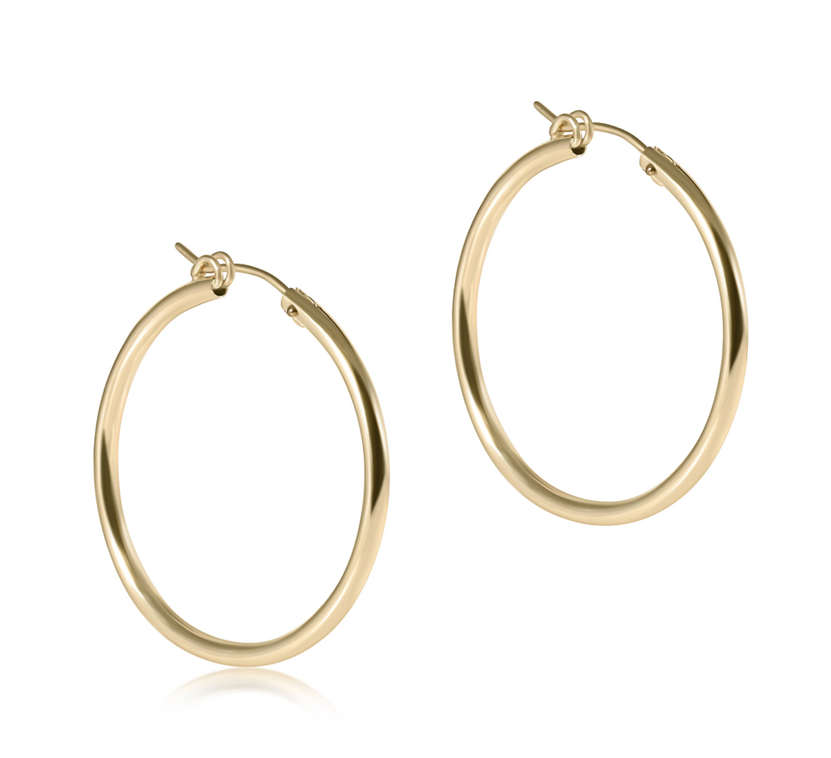 round gold 1.25" hoop - smooth