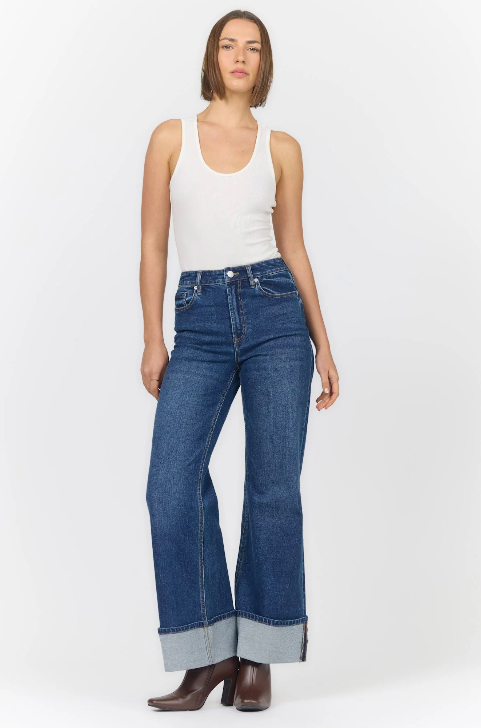 fiona high rise wide leg jeans castillion