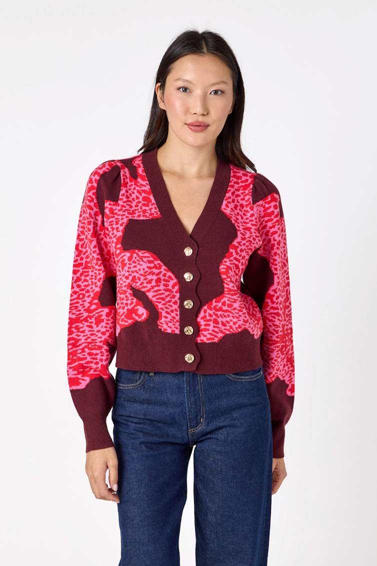 jude cardigan catwalk pink