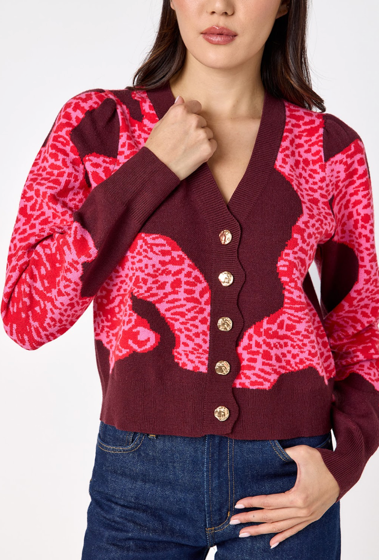 jude cardigan catwalk pink