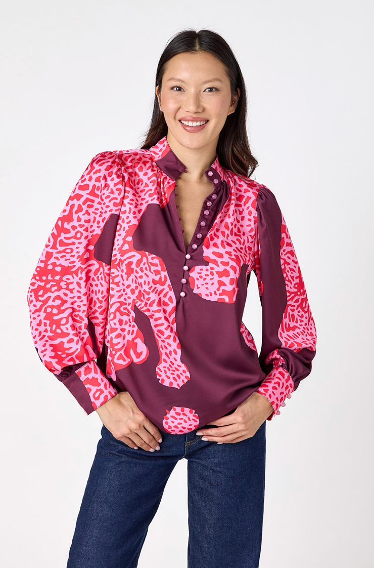 leland blouse catwalk pink